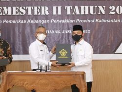 Wagub Ria Norsan Terima Empat LHP Semester II Tahun 2021 dari BPK RI Kalbar