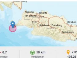 BMKG Catat 3 Kali Gempa Susulan Pasca Gempa Banten 6,7 M