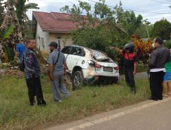 Laka Tunggal, Mobil Terguling di Dusun Bintang Pahauman