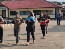 Program Turunkan Berat Badan, Personel Polres Landak Lari Siang