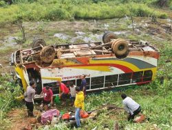 Bus Rute Pontianak-Badau Jatuh ke Jurang di  Semitau, 17 Penumpang Luka-luka