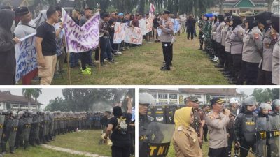 Kantor Bupati Mempawah ‘Digeruduk Massa’, Tim Gabungan TNI-POLRI Sigap Menangkal