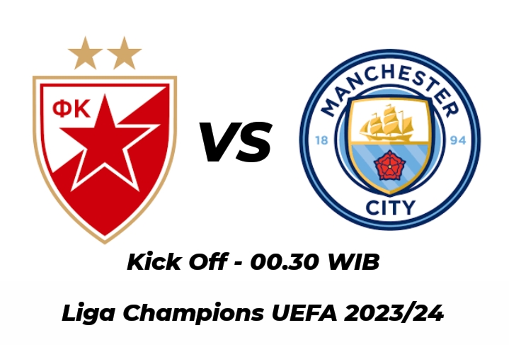 Red Star vs Manchester City di Liga Champions 2023/2024/(Editor/@SuaraKalbar)