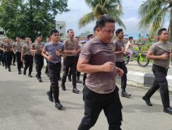 Pemilu 2024, Polres Sanggau Persiapkan Fisik Personel untuk Pengamanan TPS