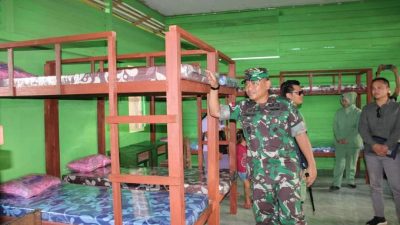Korem 121/Abw Bangun Asrama dan Rehabilitasi Sekolah di Perbatasan RI-Malaysia